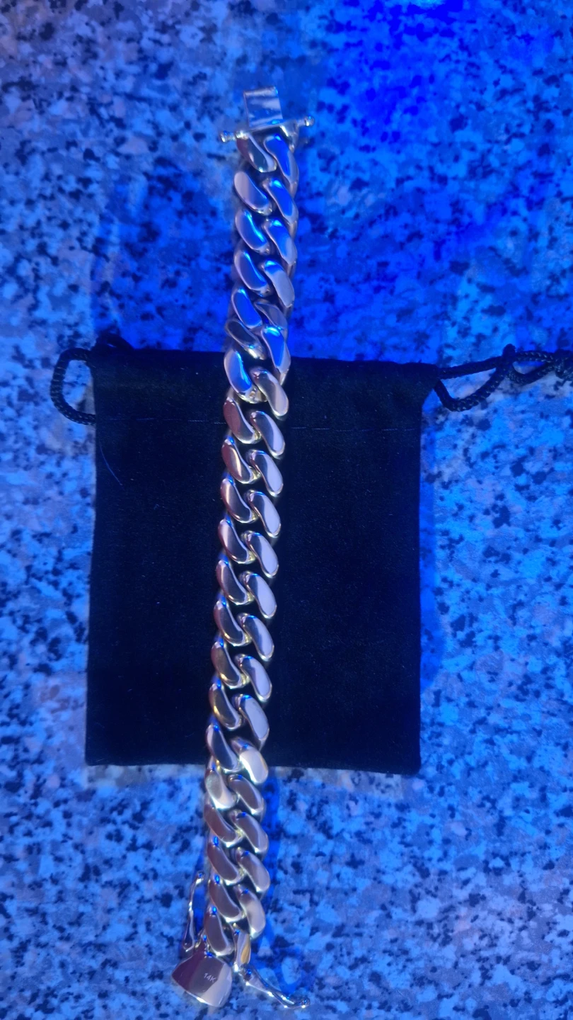 14K Gold plated cuban link bracelet