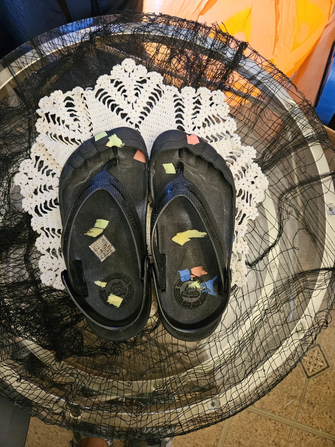 Black Rubber Sandals