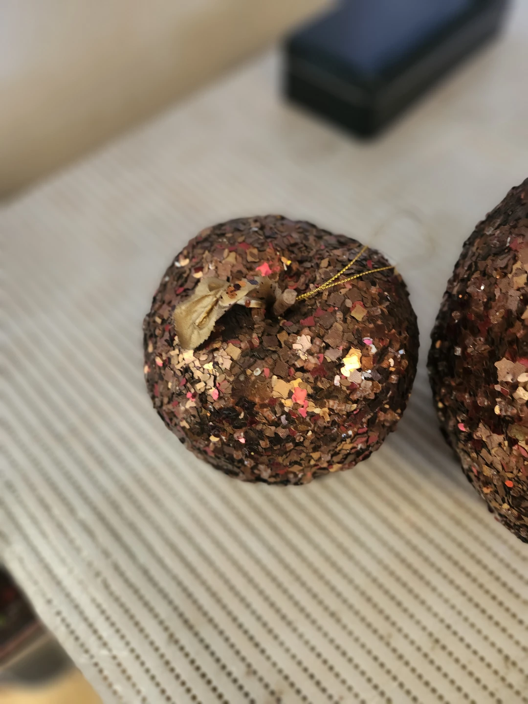 Set of Two Sparkling Fruit Christmas Ornaments - photo 3
