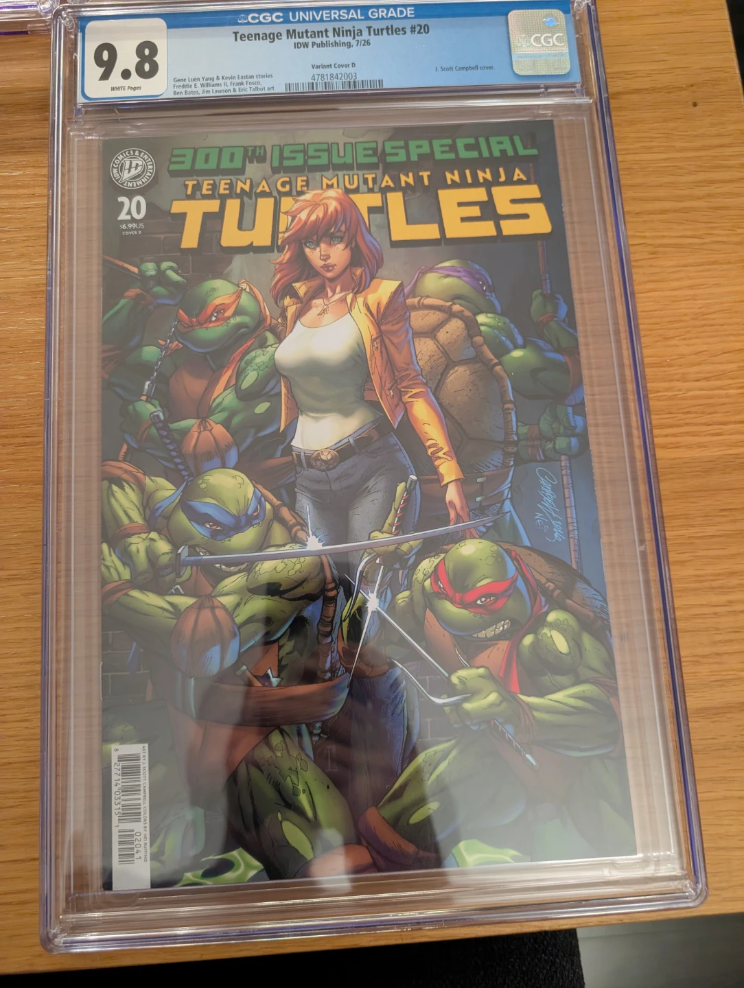 Teenage Mutant Ninja Turtles #20 300th J. Scott Campbell CGC 9.8