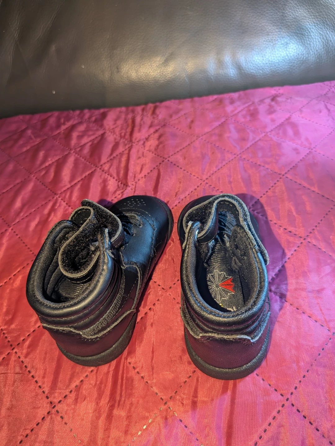 Reebok Black High-Top Toddler Shoes