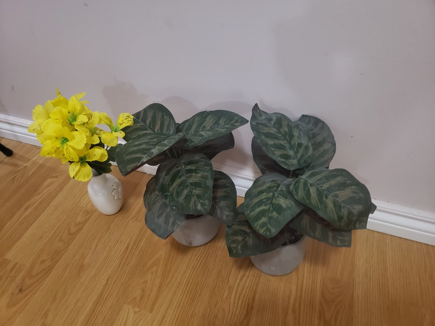 Artificial Potted Plants and Flower Vase
