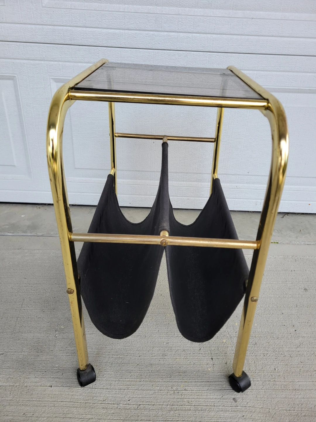 Vintage Mid-Century Brass Set/Plant Stand/Caddy/Magazine Table - photo 3