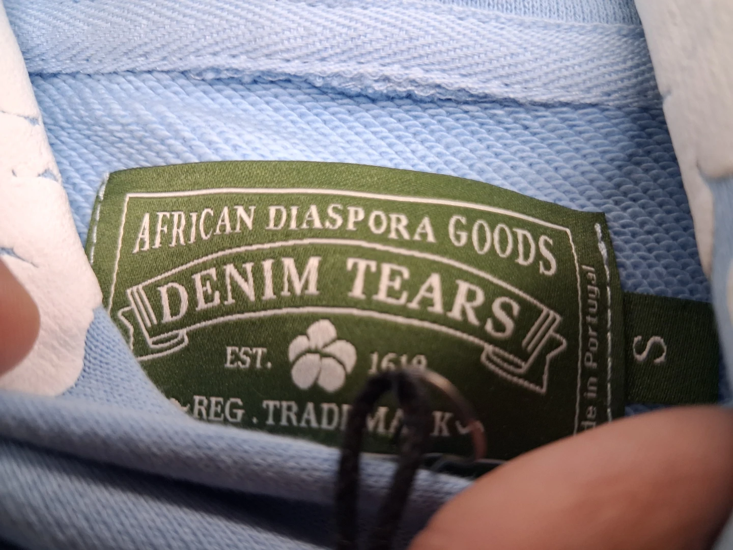 Denim Tears Cotton Wreath Hoodie Light Blue - photo 3
