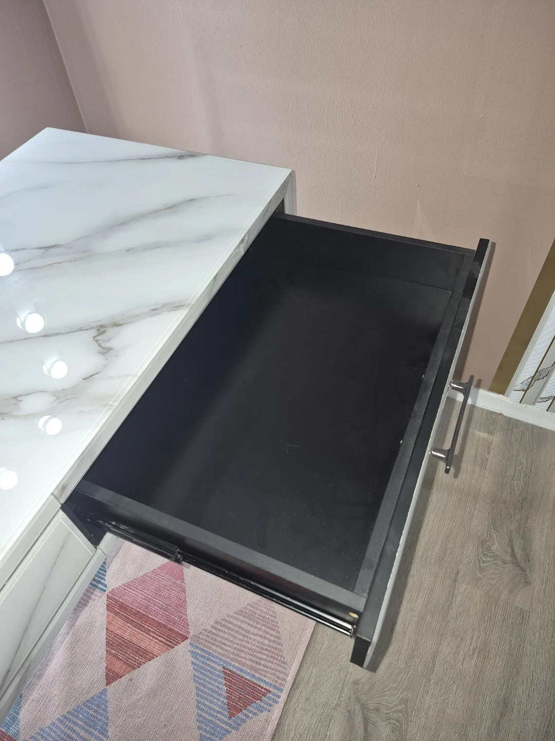 HomeSense Marble Vanity Table with LED Mirror - photo 3