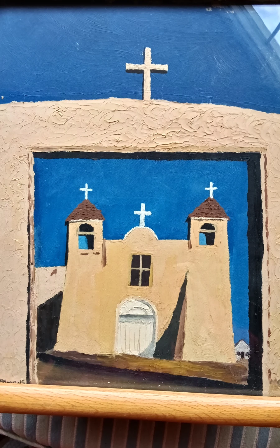 Original New Mexico Adobe Oil Painting by L. Youmans - photo 2