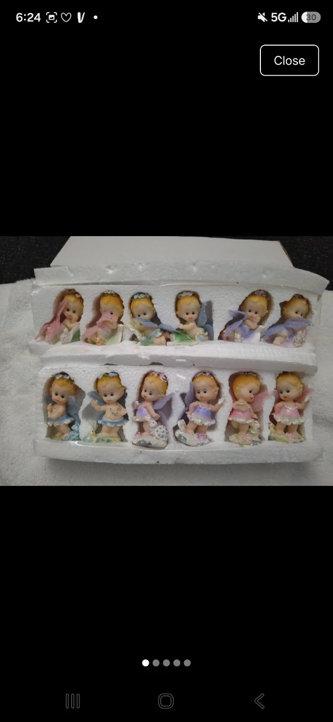 Set of 12 Miniature Fairy Angel Figurines