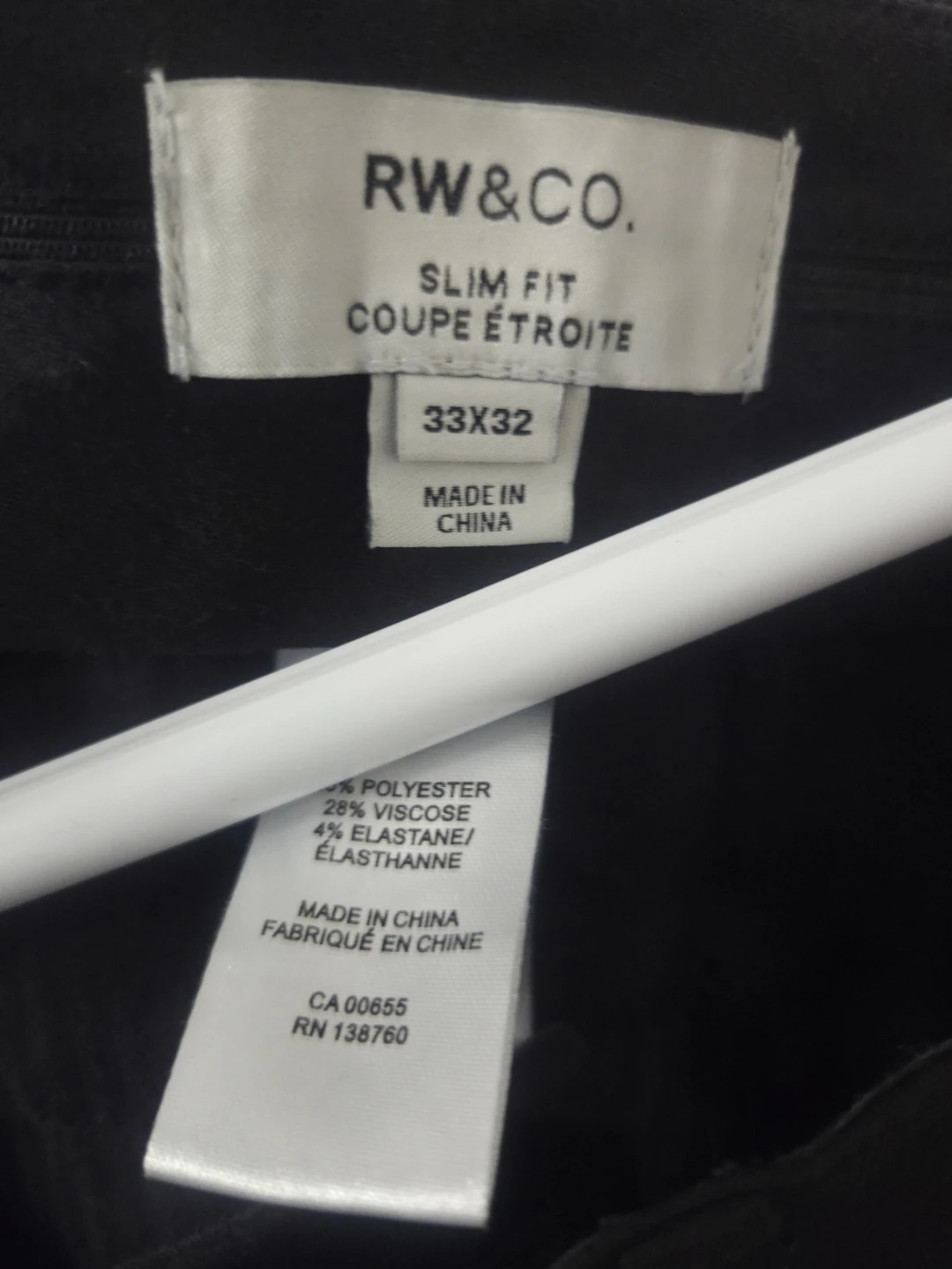 RW&CO. Black Slim Fit Pants 33x32 - photo 3