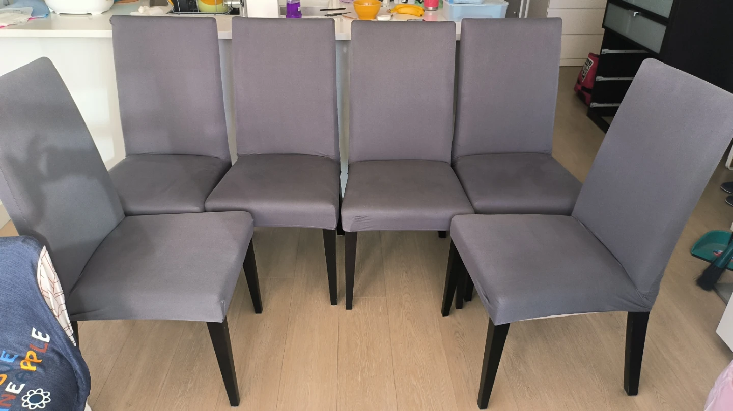 Ikea set of 6 Grey Chairs