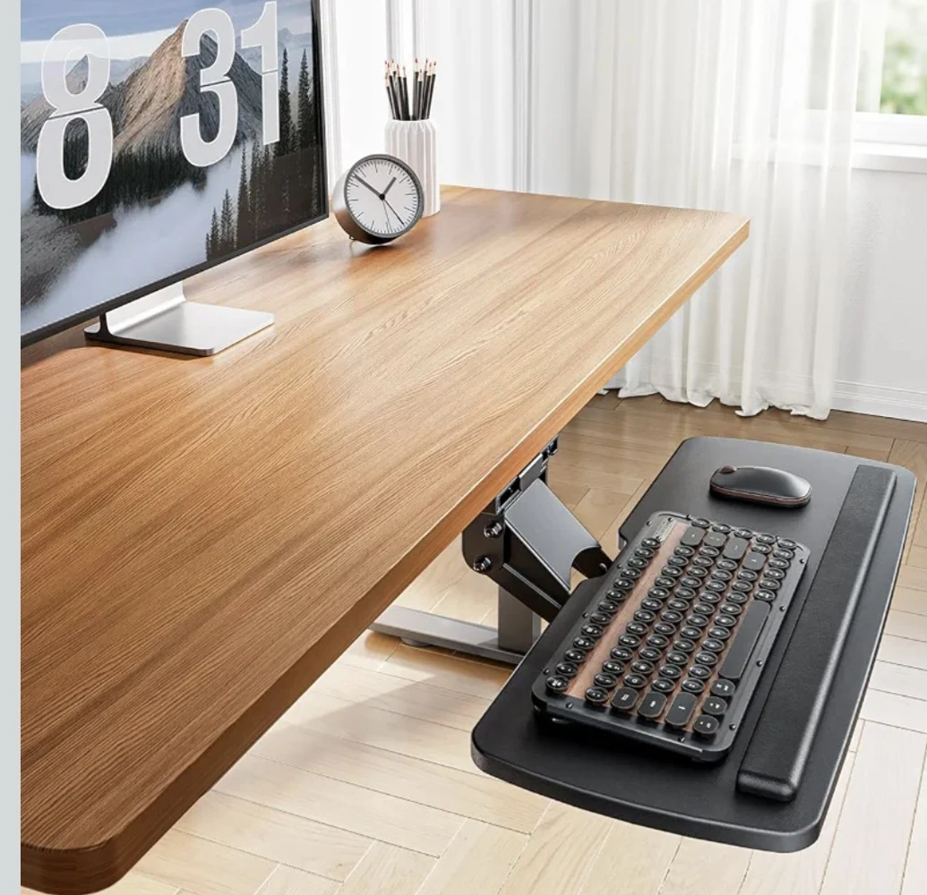 Adjustable Under-Desk Slide Out Keyboard Tray