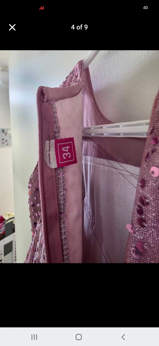 Pink Sequin Party Dress Size 34 - photo 4