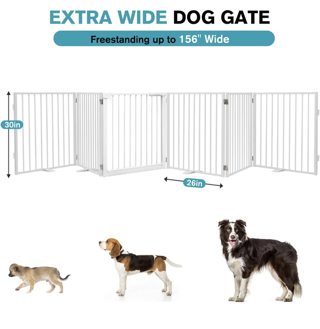 Snagle Paw Free Standing Dog Gate, 156''W×30H - photo 2