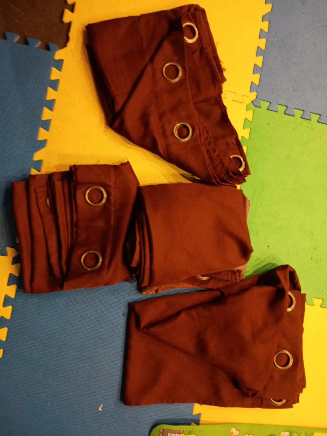 Set of maroon ring Curtains