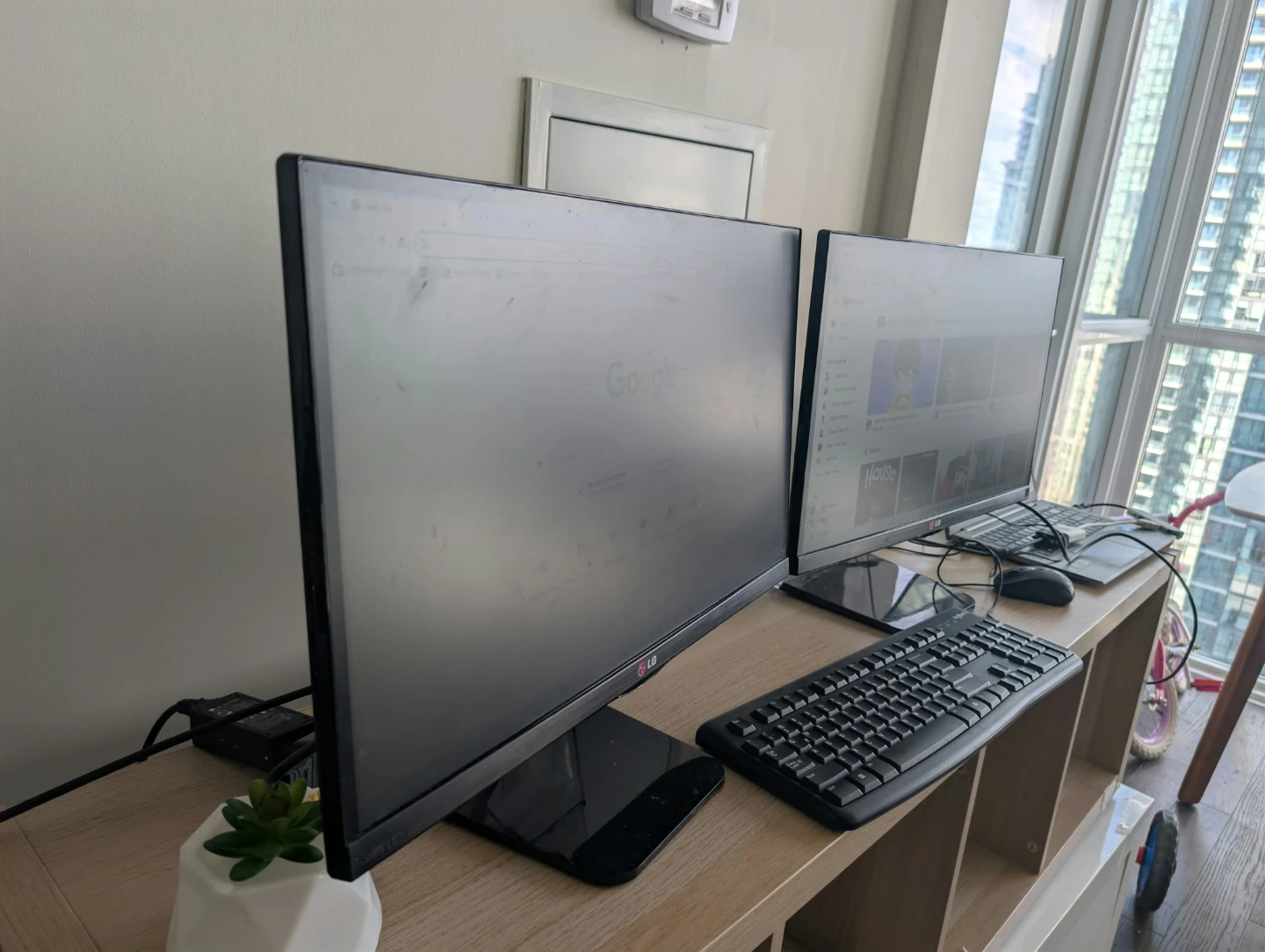 Two LG IPS LED Monitors - photo 4