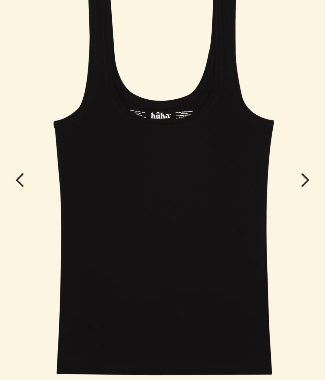 huha Black Sporty Classic Tank Top - Size Medium