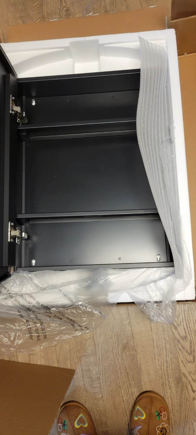 Black Wall-Mounted Medicine Cabinet - photo 3
