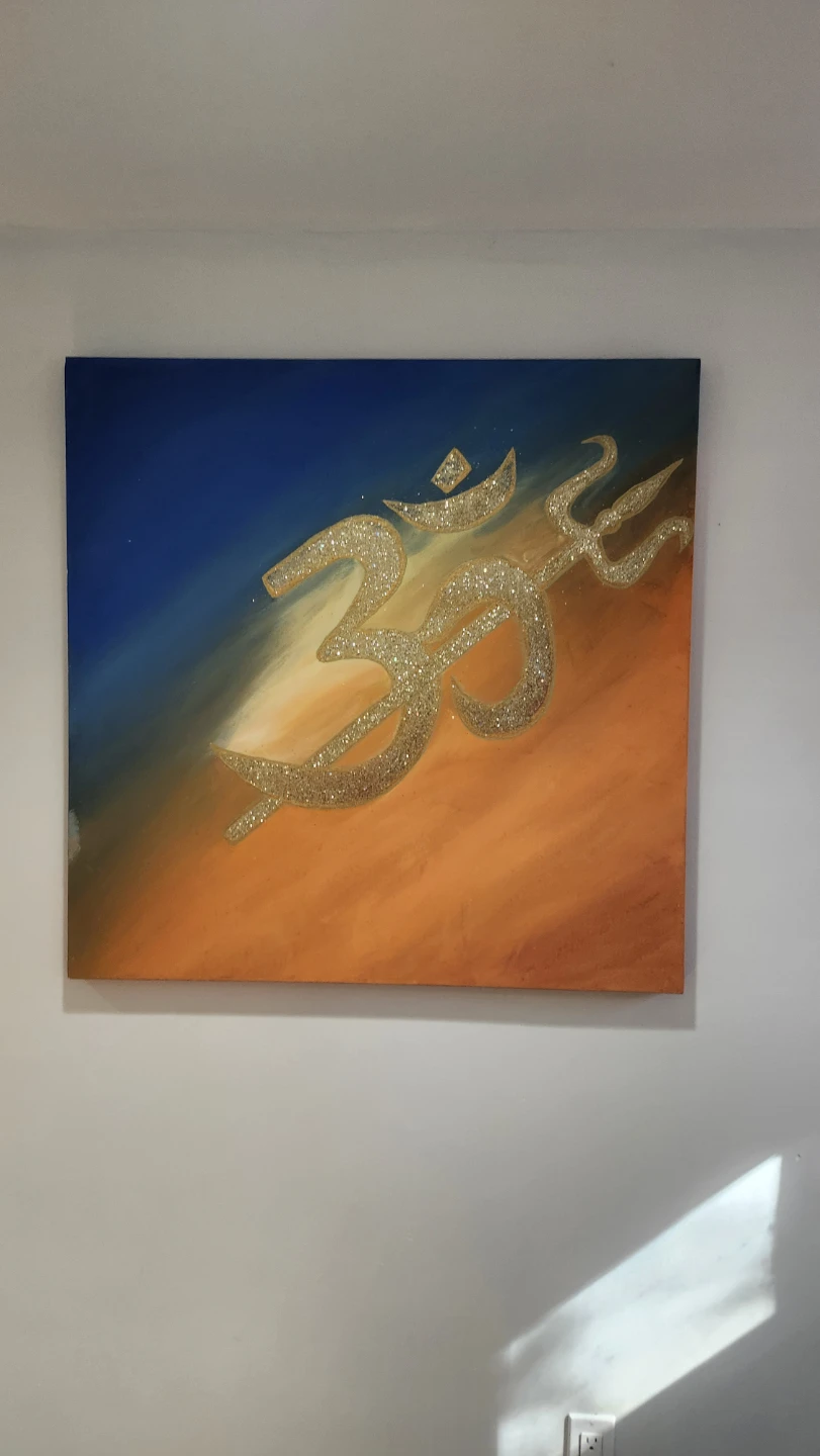 Decorative Om and Trishul Wall Canvas - photo 2