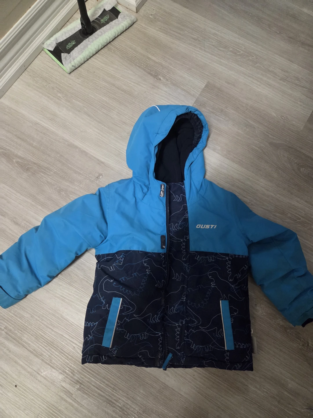 Gusti Blue Dinosaur Winter Jacket 3T