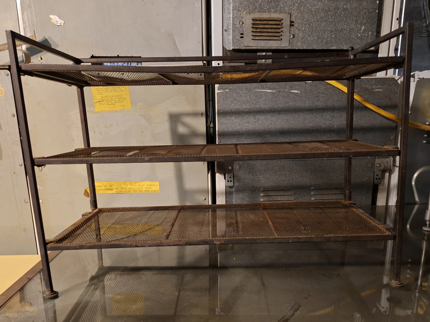 Three-Tier Metal Mesh Utility Shelf