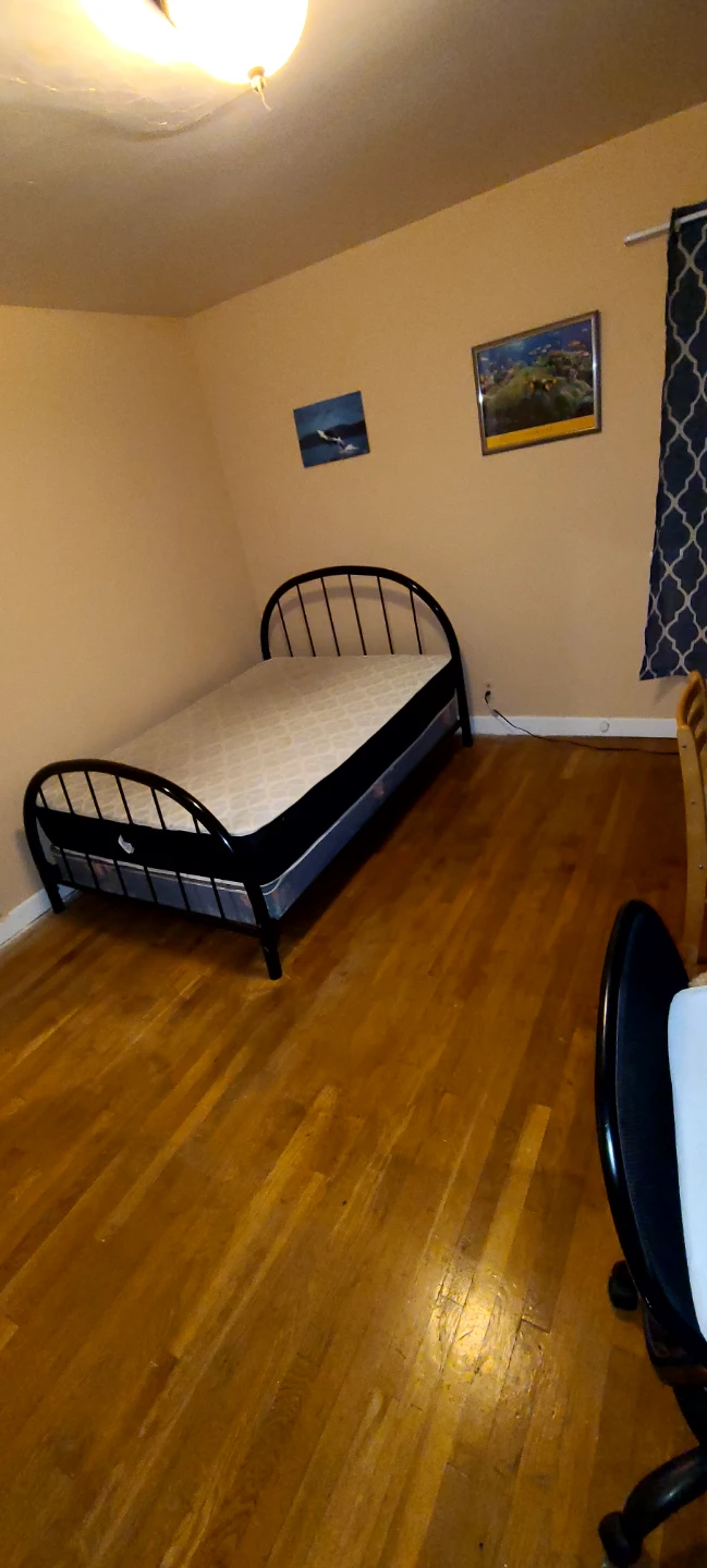Twin size black metal bed frame