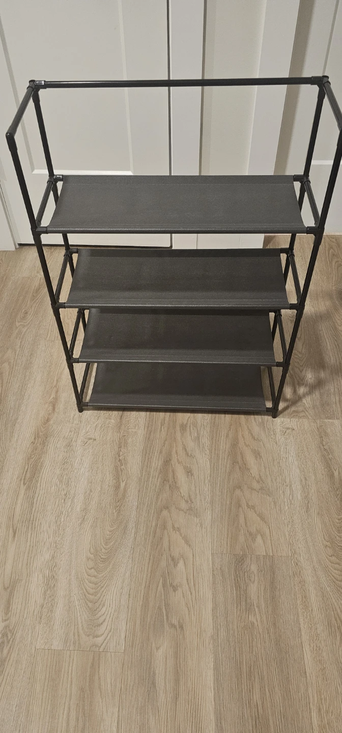 Four-tier black  shoe rack - photo 3