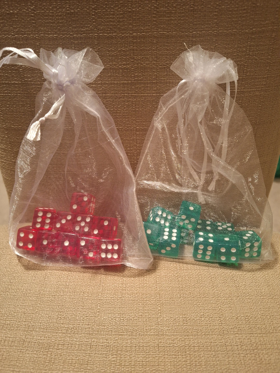 Set of assorted colourful dice