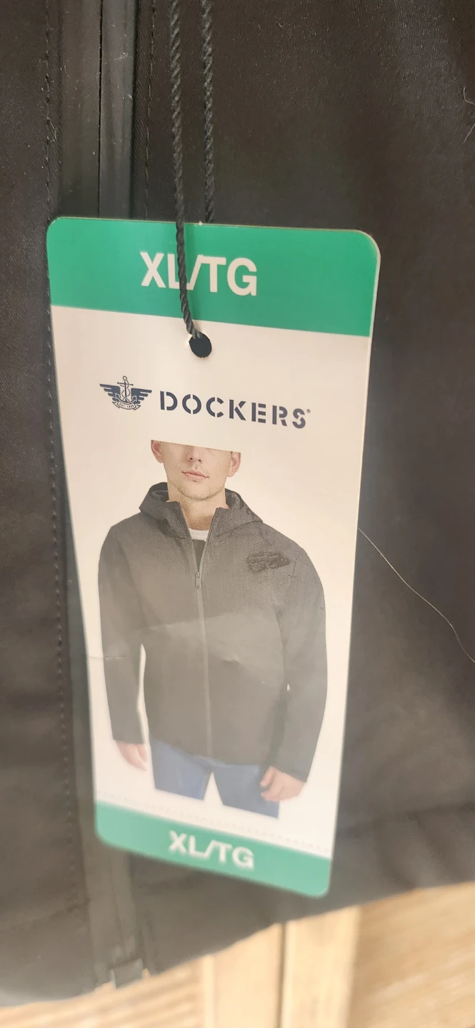 Dockers Men's XL Full-Zip Hooded Jacket Black - photo 4