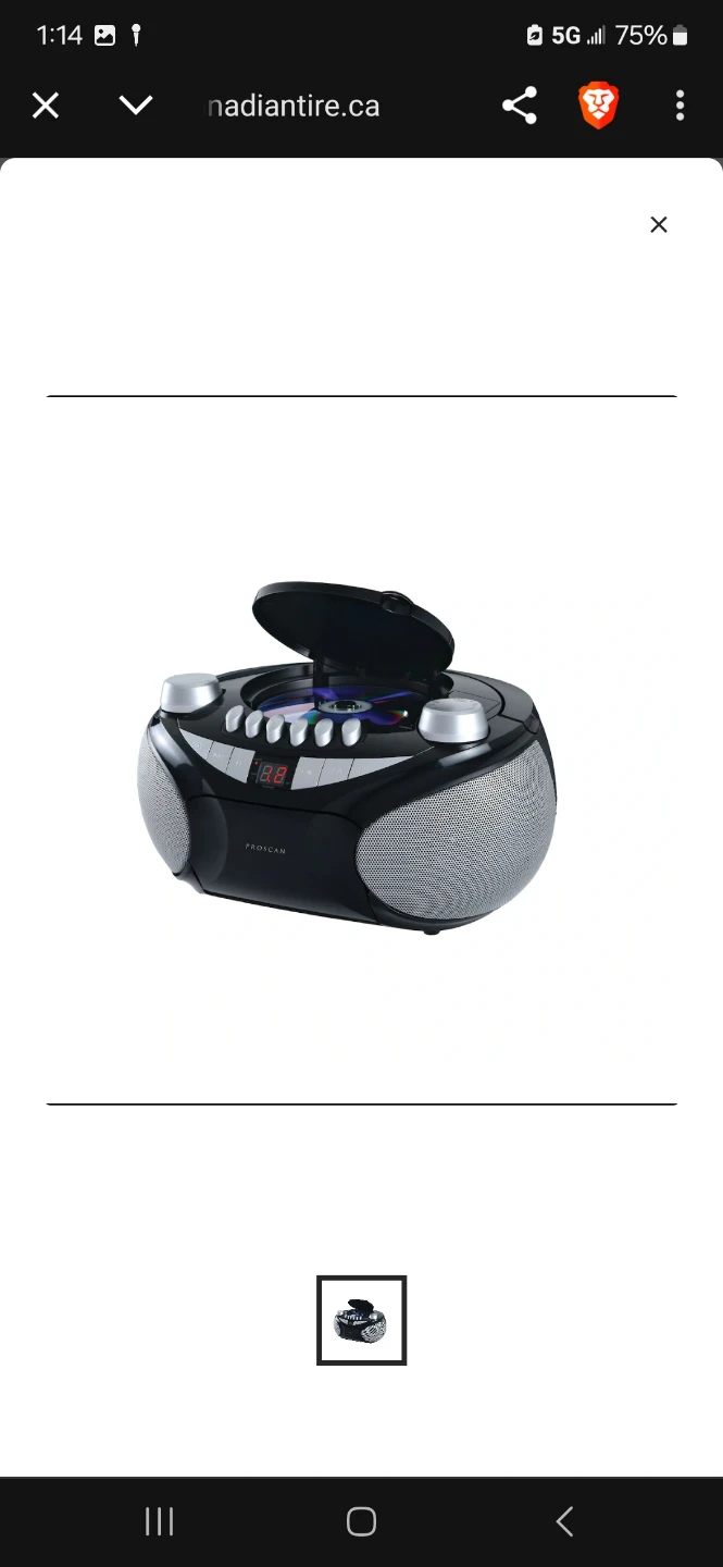 Proscan Portable CD and Cassette Player Boombox - photo 3