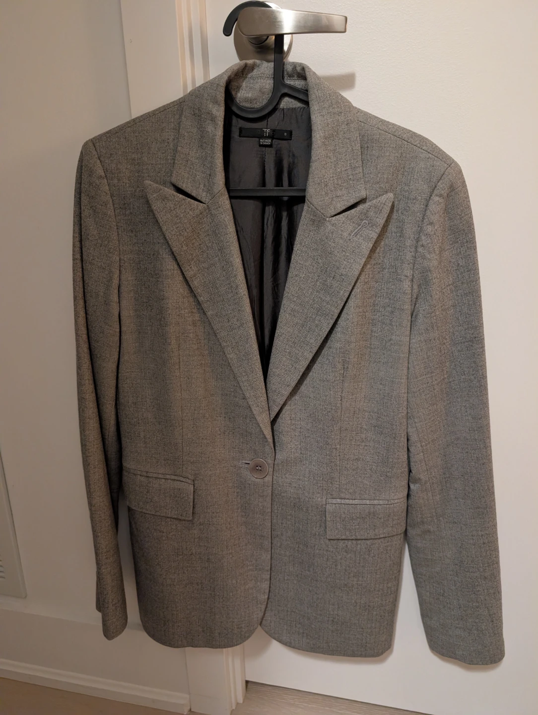 Wool Grey Blazer Size 8