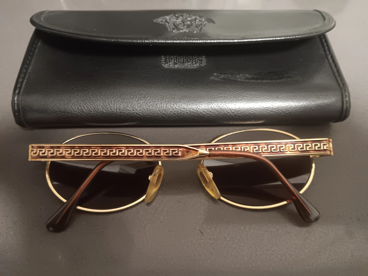 Vintage 90's GIANNI VERSACE Gold-Tone Sunglasses