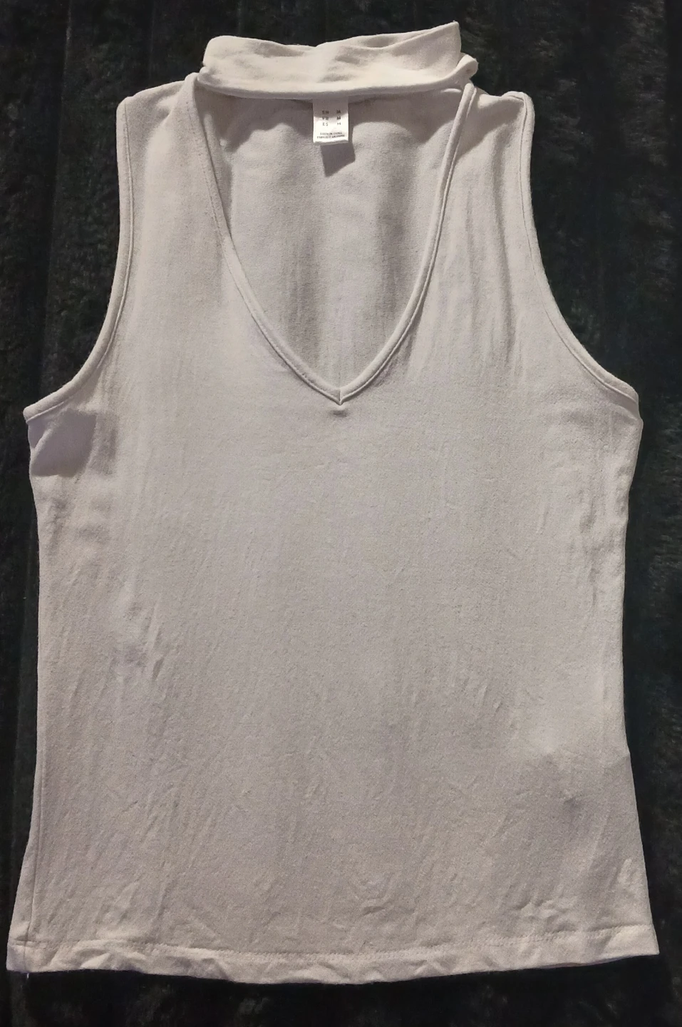 White Sleeveless Choker Neck Top - photo 3