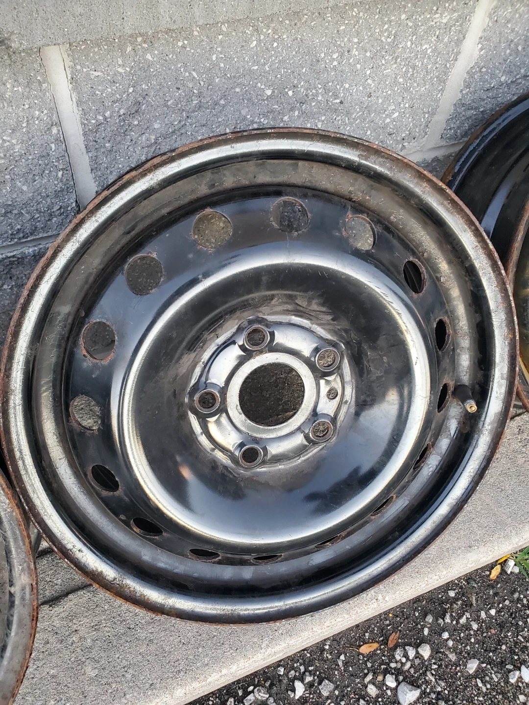 Set of 4 Black Steel 15 Inch Rims