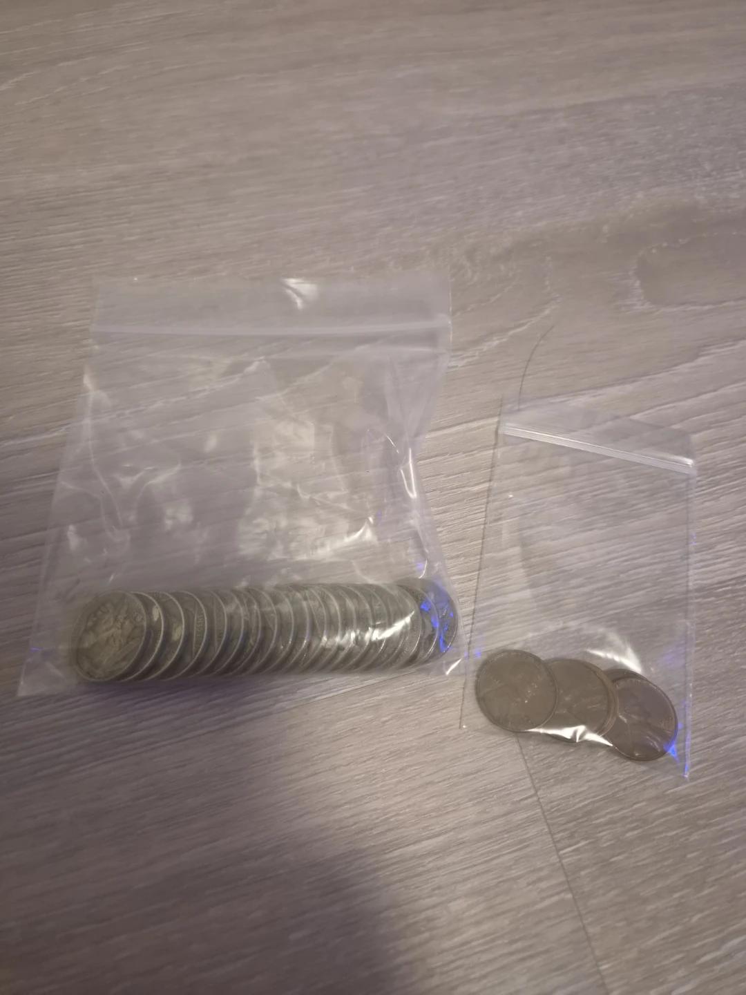 19 Buffalo nickels and 5 wheat cent