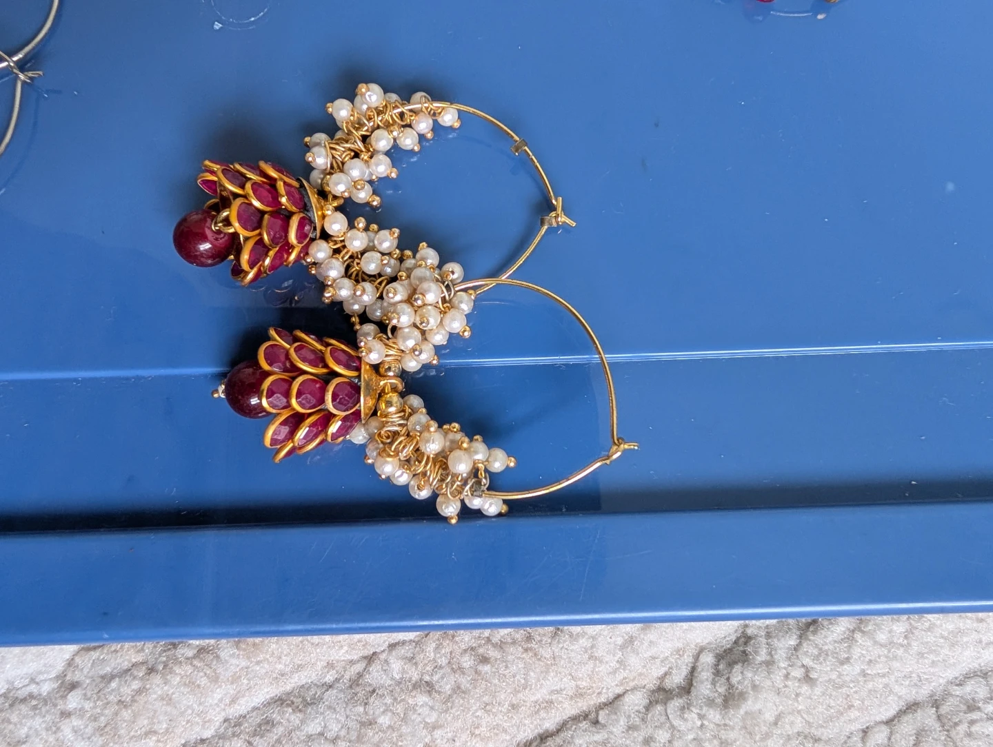 Assorted Beaded Hoop Earrings Indian style - photo 3