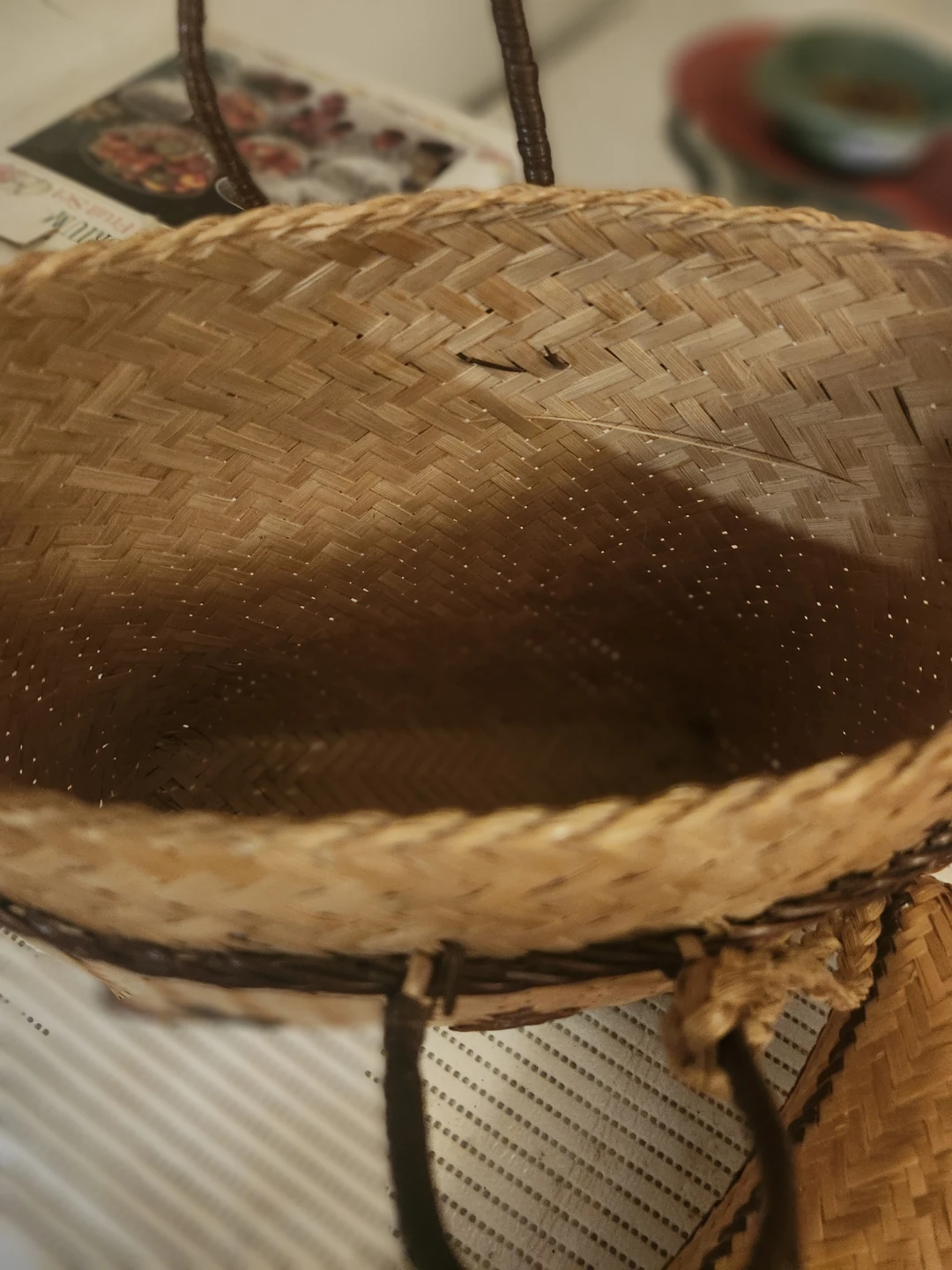 Handwoven Wicker Basket backpack - photo 2