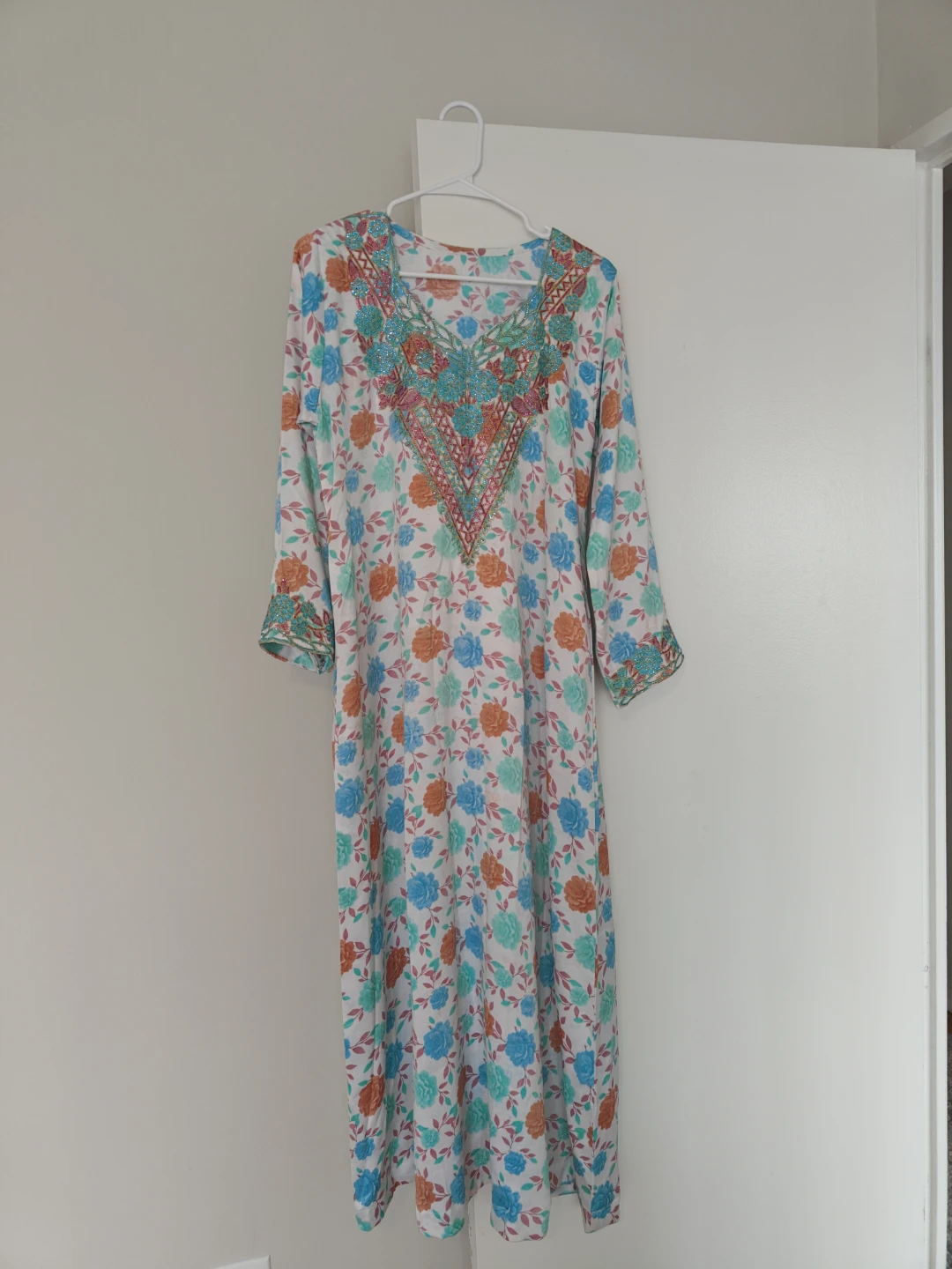 Floral pattern long dress