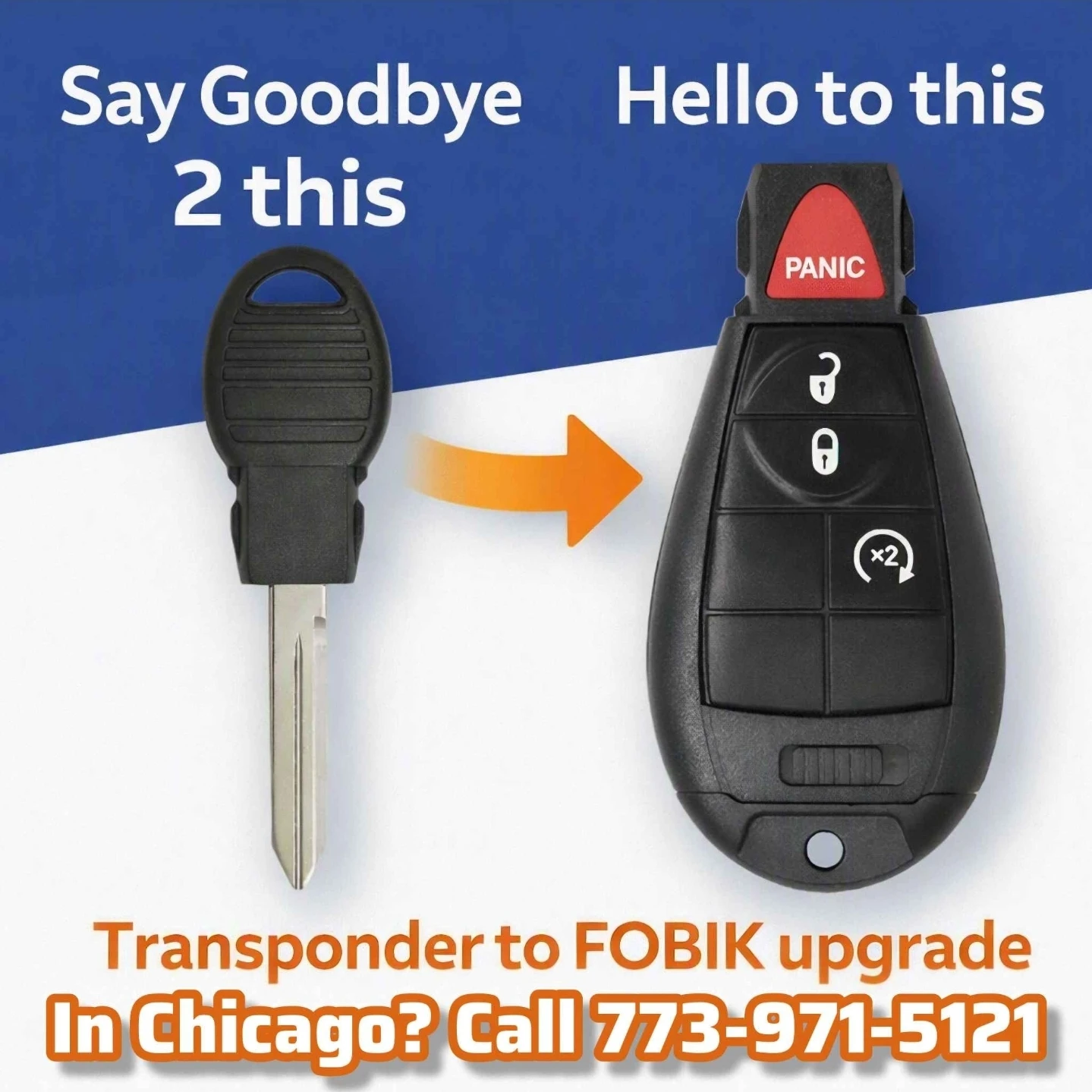 FOBIK Key Fob w/Door Blade — Chrysler Dodge Jeep Ram VW - photo 3