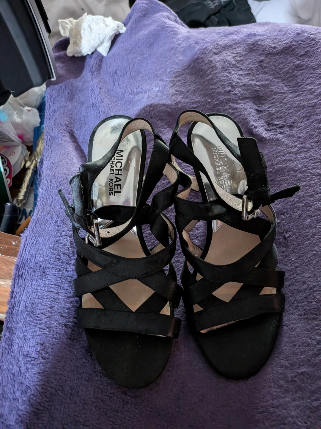 Michael Kors Black Strappy Heels