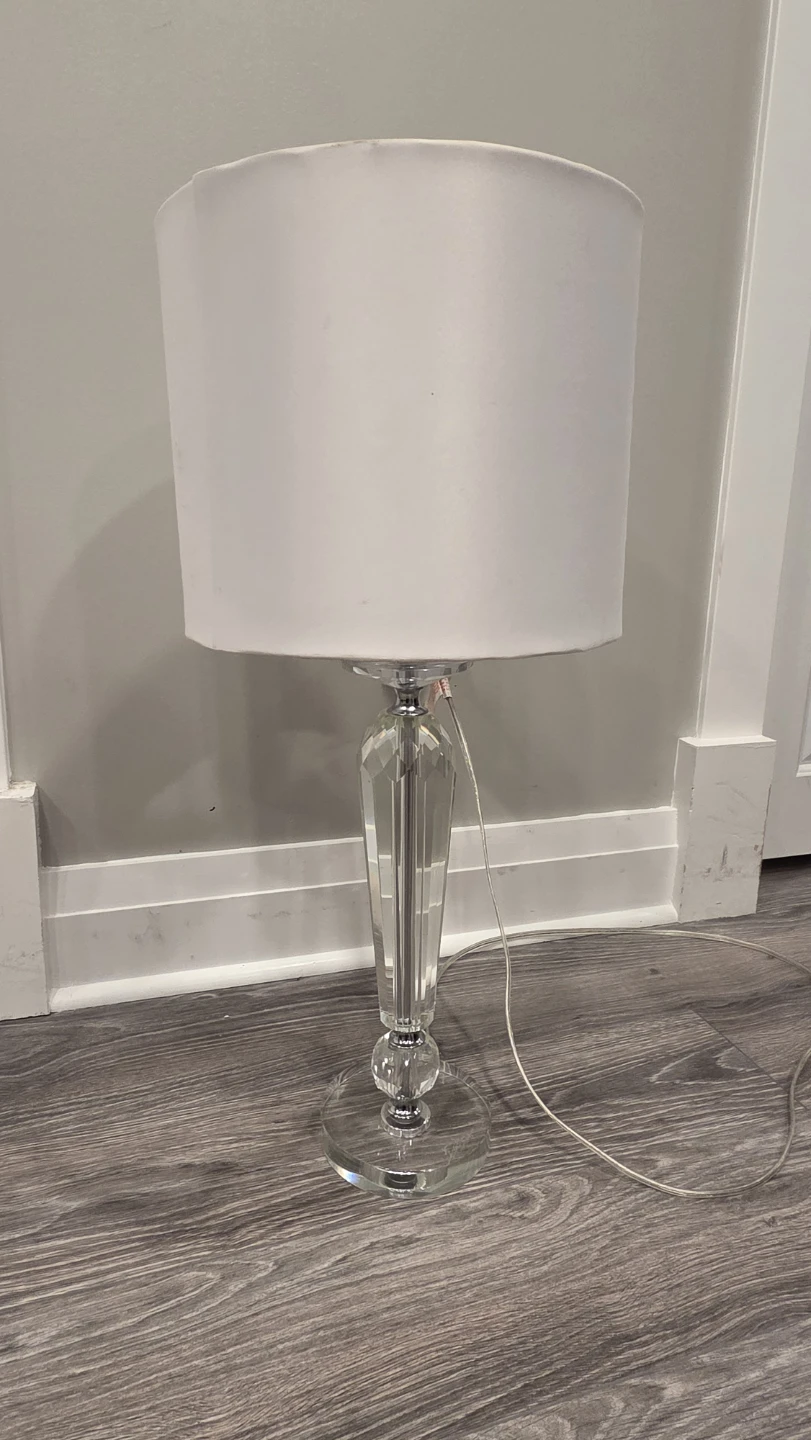 Crystal Table Lamp with White Shade - photo 3