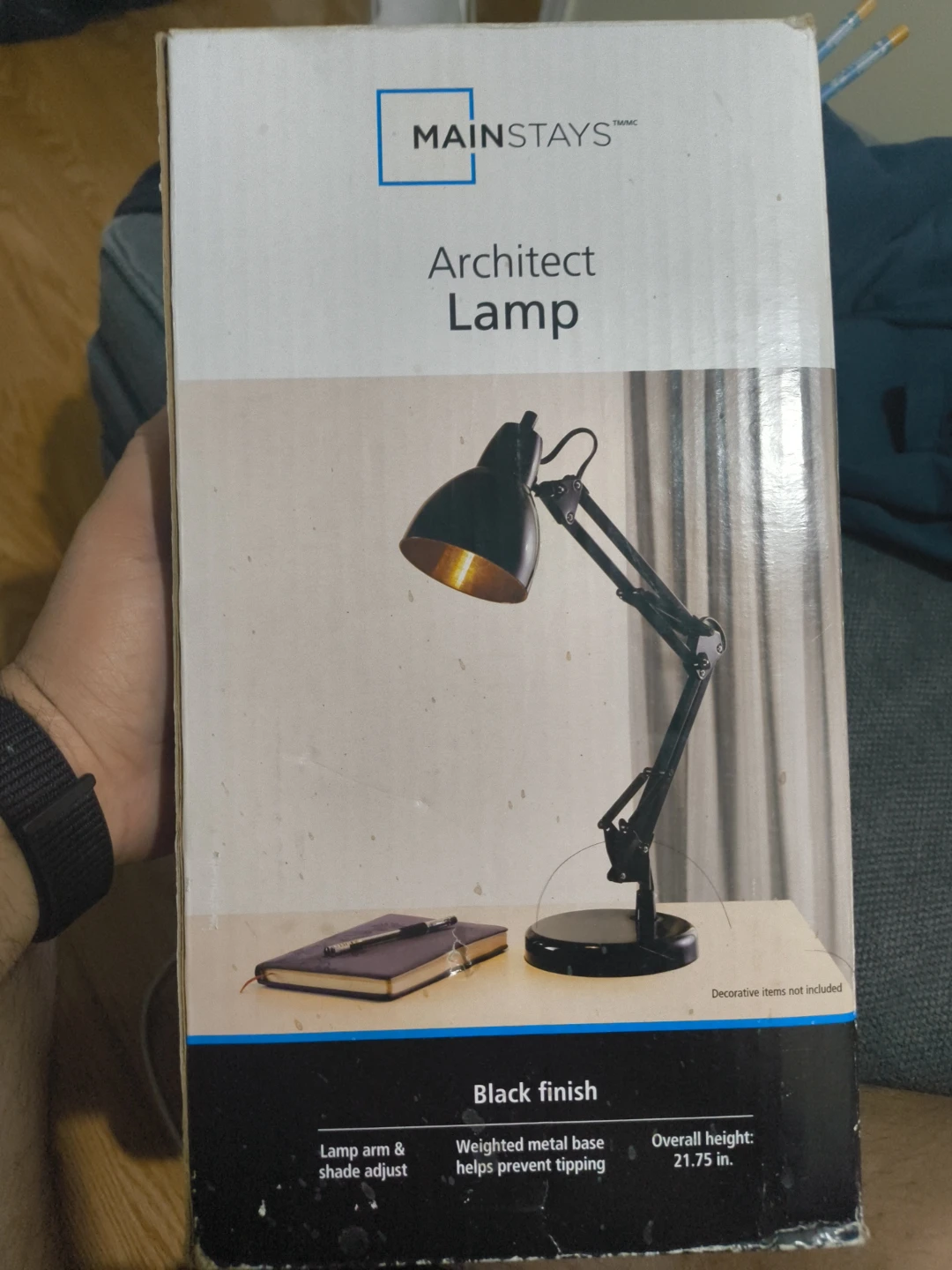 Mainstays Architect Desk Lamp - Black