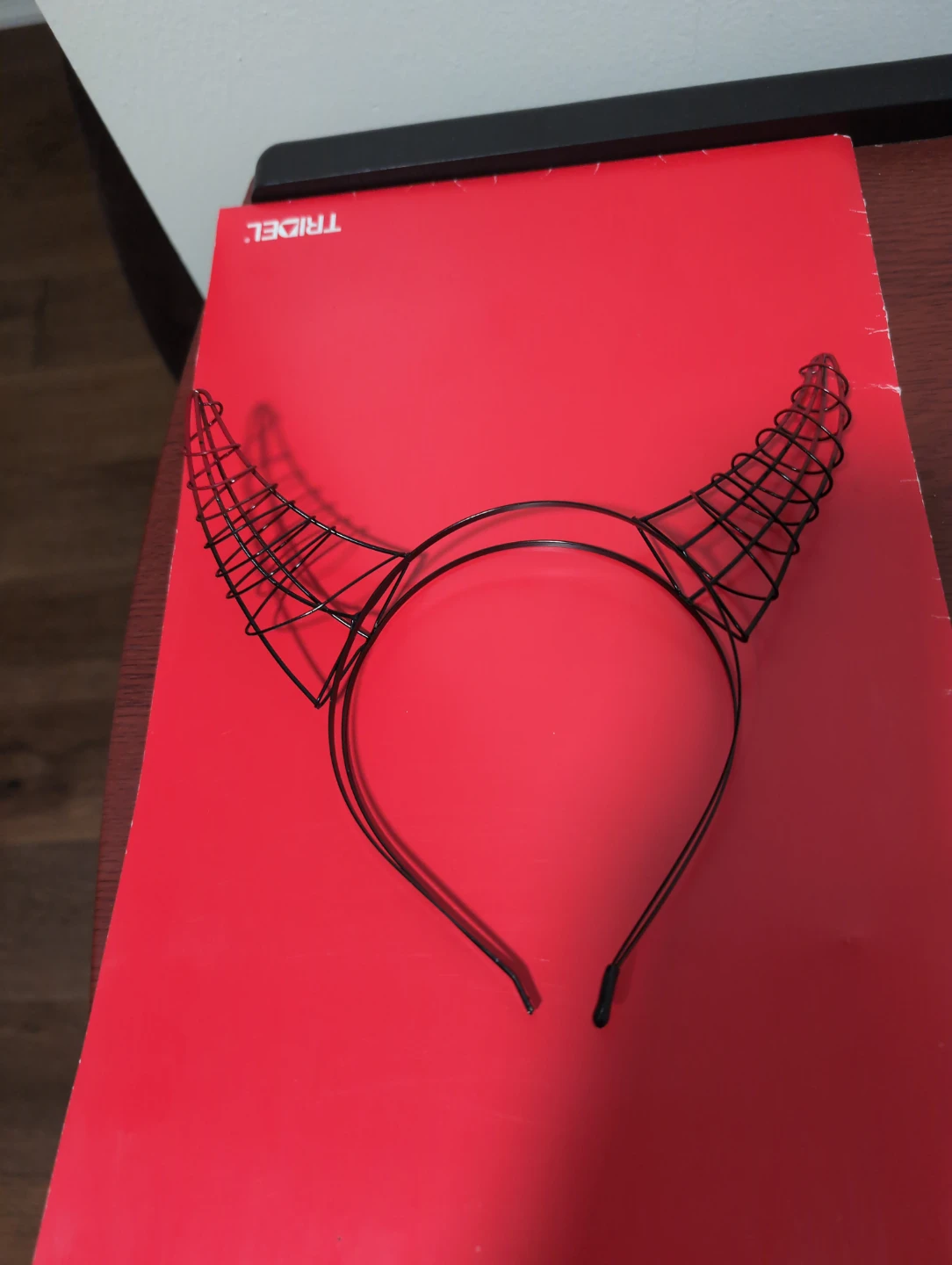 Black Wire Devil Horn Headband