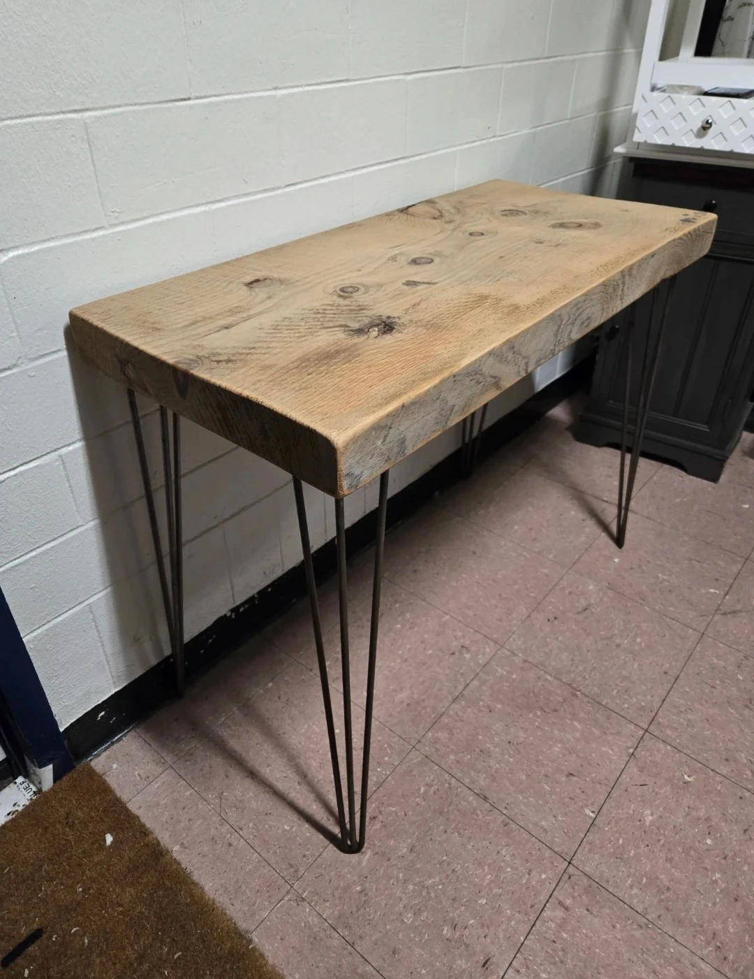 Rustic Live Edge Wood Console Table Desk Slabs Hairpin Legs