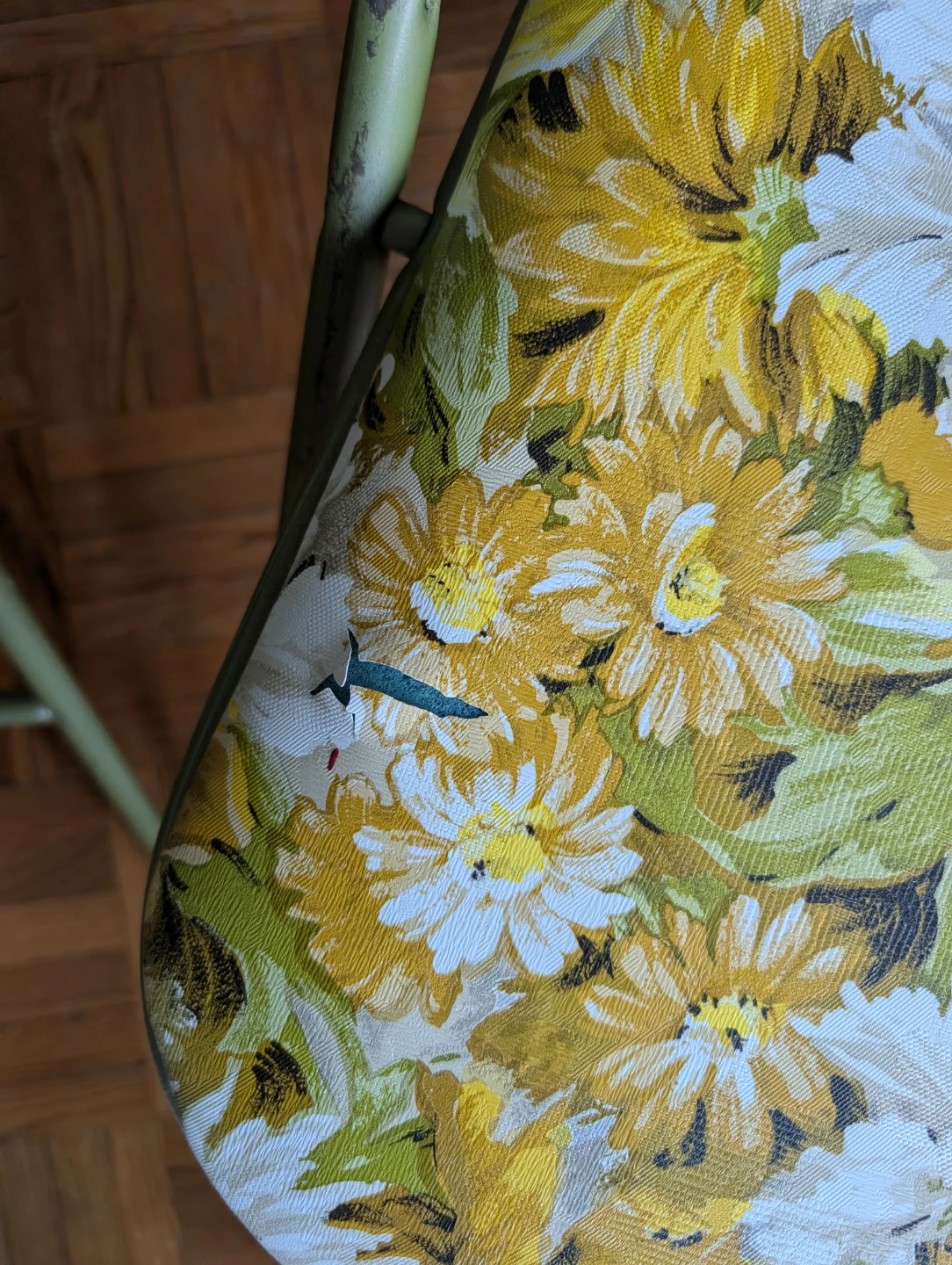 Set of 3 Vintage Floral Folding Chairs - photo 4