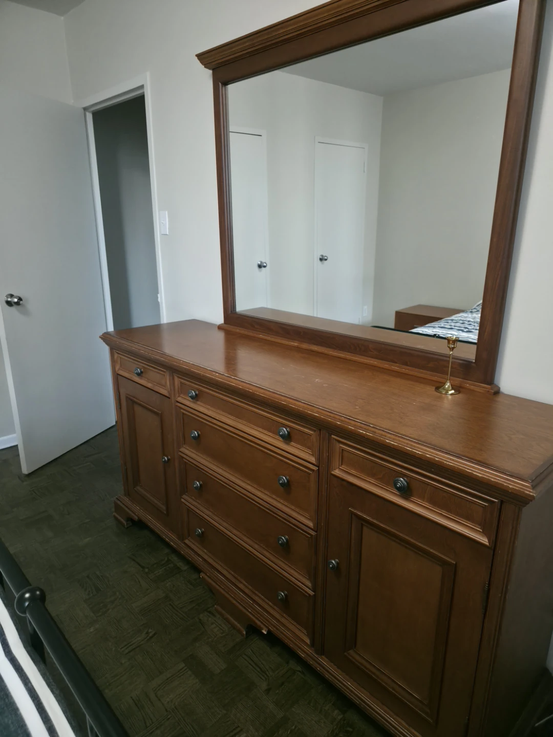 Wooden Dresser with Mirror