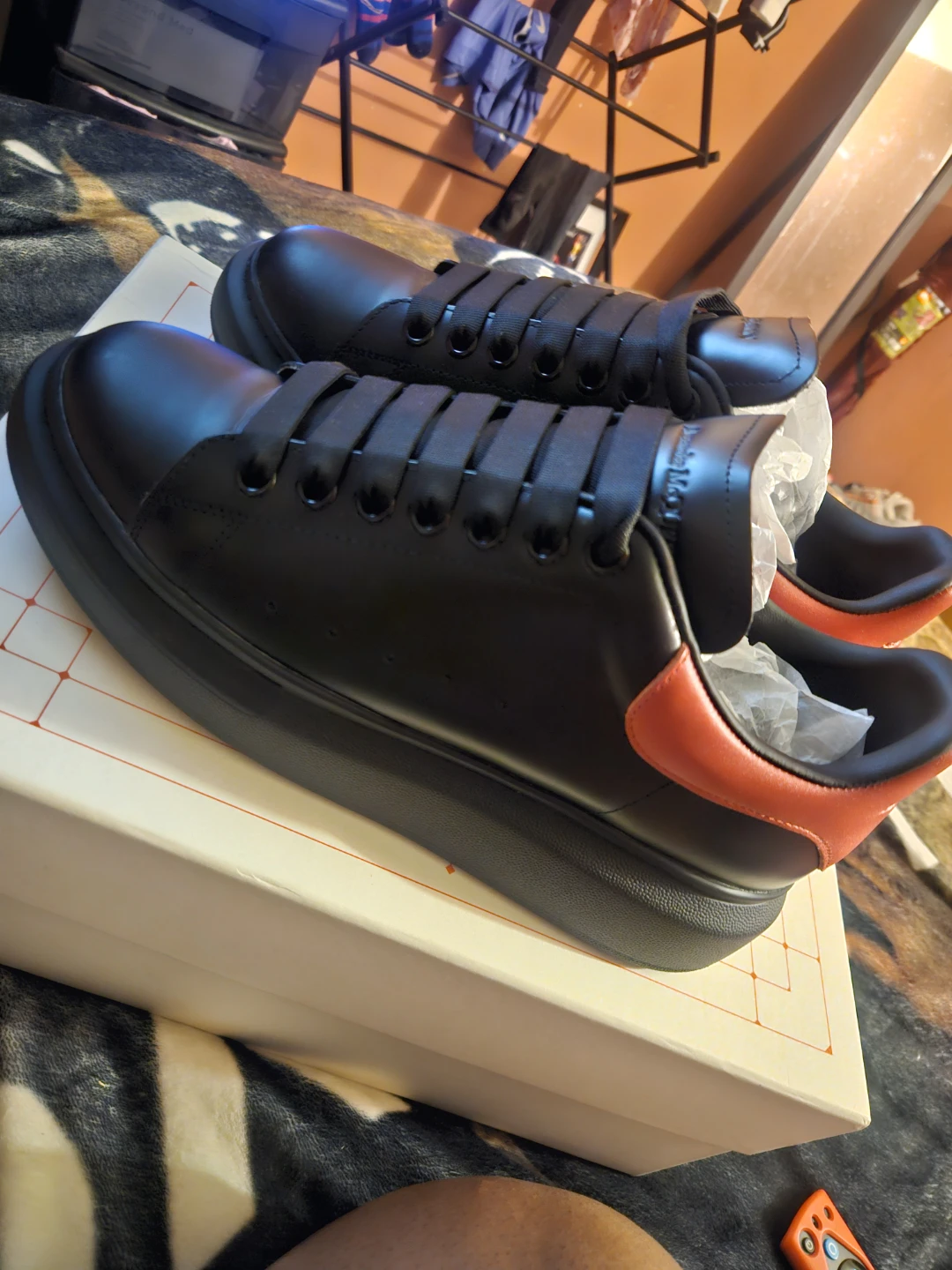 Alexander McQueen Oversized Sneakers Black/Red - photo 5