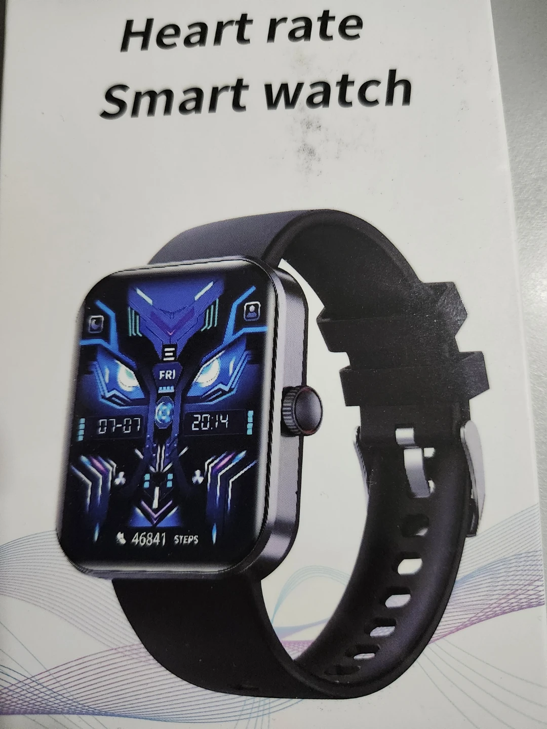 Heart Rate Smart Watch - Black (NEW)