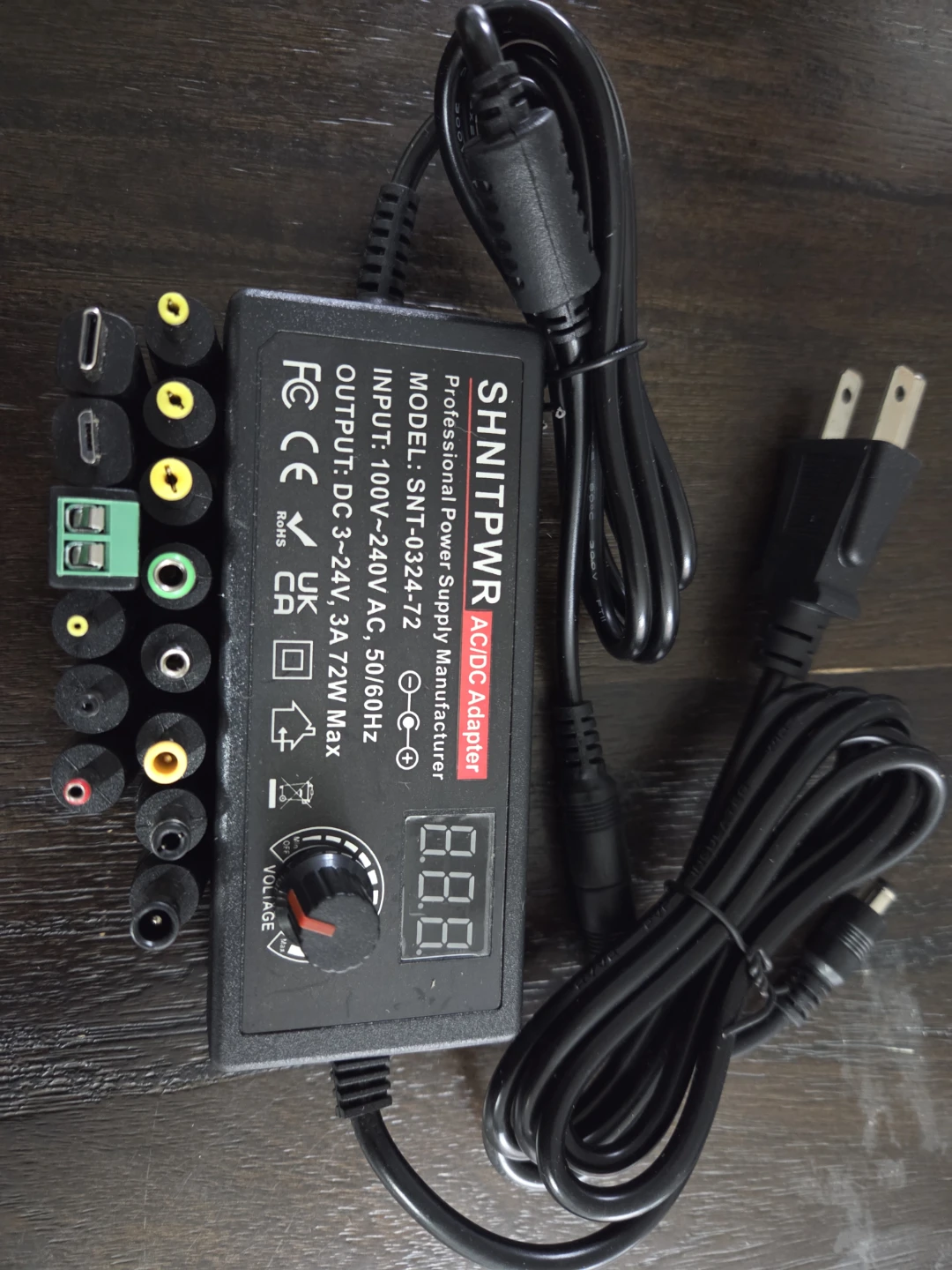SHNITPWR 72W Adjustable AC/DC Power Adapter