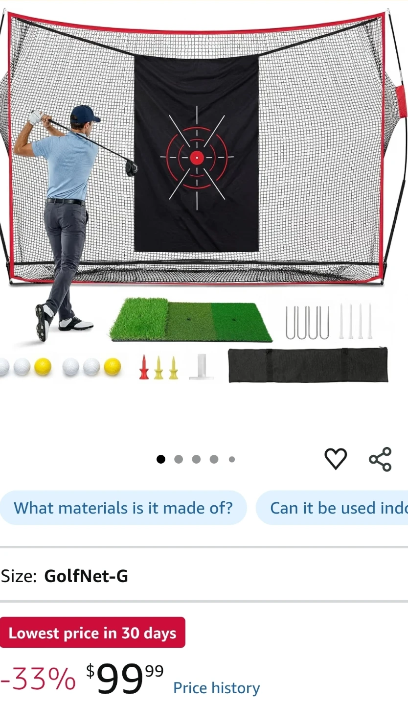 AGVRZGO 10x7ft Golf Practice Net Set - photo 5