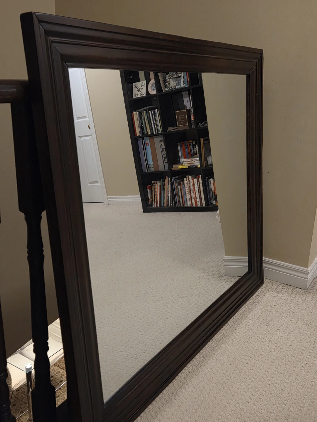 Large Wooden Wall Mirror 42" by 49"