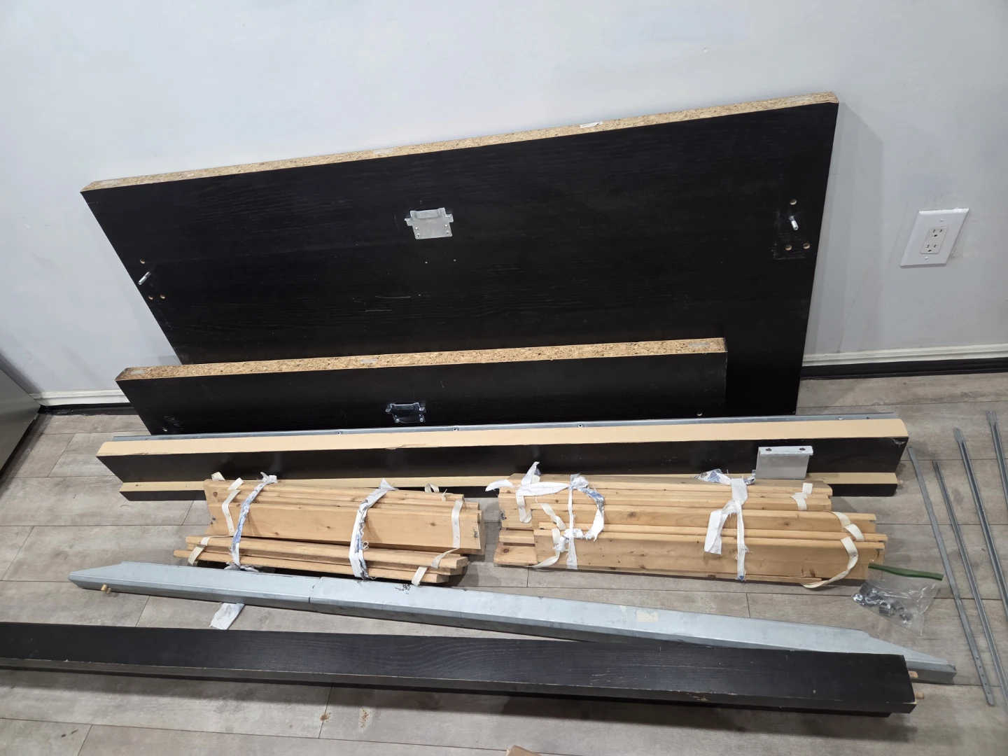 Bed frame and chair